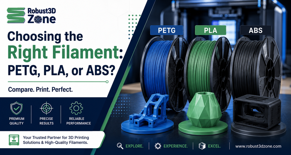 Choosing the Right Filament: PETG, PLA, or ABS?